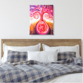 Het zaad van het leven canvas afdruk (Insitu (Slaapkamer))