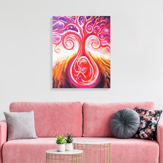 Het zaad van het leven canvas afdruk (Insitu (Woonkamer))