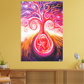 Het zaad van het leven canvas afdruk (Insitu (Woonkamer))