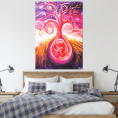 Het zaad van het leven canvas afdruk (Insitu (Slaapkamer))