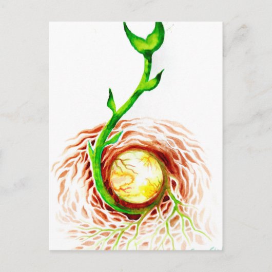 Het zaaddoek van het poster van het leven druk briefkaart (Voorkant)