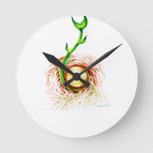 Het zaadje van het poster van het levenscanvas dru ronde klok