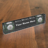 Het zaaien Paardebloem Bloem Aangepaste Naamplaat Naambordje (Zijkant)