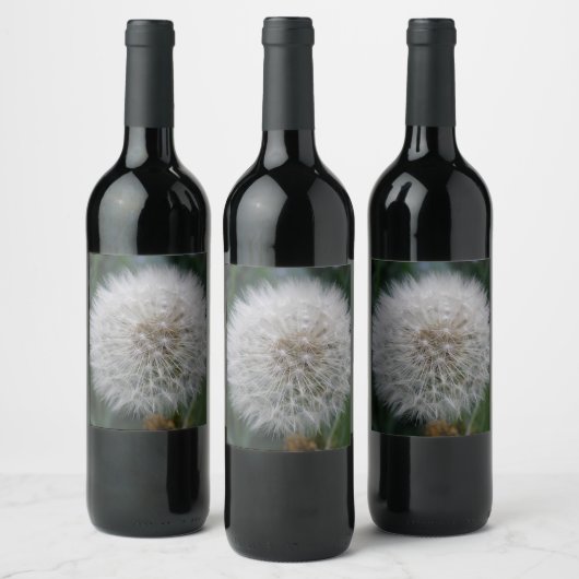 Het zaaien Paardebloem Bloem Wijnfles Etiketten (Flessen)