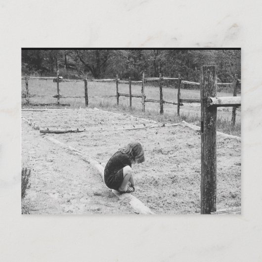 Het zaaien van de zaden van de liefde briefkaart (Voorkant)