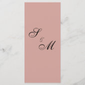 Het zacht Roos en Grijze Vloeiende Menu van de Wed (Achterkant)