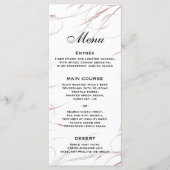 Het zacht Roos en Grijze Vloeiende Menu van de Wed (Voorkant)