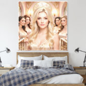 Het Zachte Meisje Romantisch Portret Canvas Afdruk (Insitu (Slaapkamer))