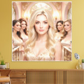 Het Zachte Meisje Romantisch Portret Canvas Afdruk (Insitu (Woonkamer))