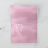 Het zachte Roze Wenskaart van Kanker van de Borst Kaart (Binnen)