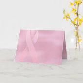 Het zachte Roze Wenskaart van Kanker van de Borst Kaart (Gele Bloem)