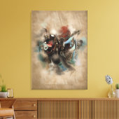 Het zadeltje - Verraapte Canvas Afdruk (Insitu (Woonkamer))