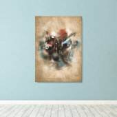 Het zadeltje - Verraapte Canvas Afdruk (Insitu (Houten vloer))