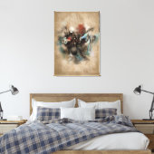 Het zadeltje - Verraapte Canvas Afdruk (Insitu (Slaapkamer))