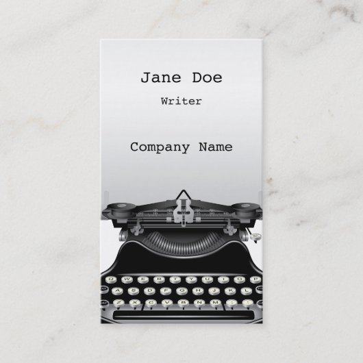 Het Zakelijke Typewriterkaartje Visitekaartje (Voorkant)