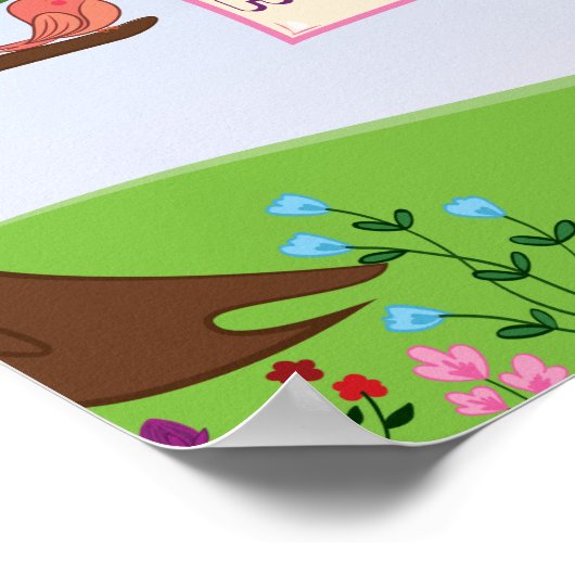 Het zal allemaal hoop zijn dat bomen bloemen bloem poster (Hoek)