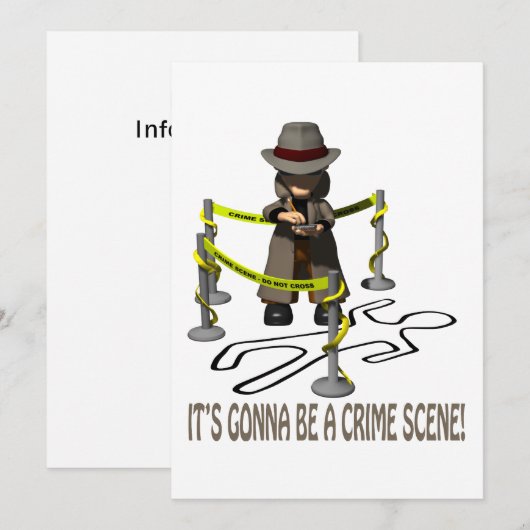 Het zal een misdaad-scène worden kaart (Voorkant / Achterkant)