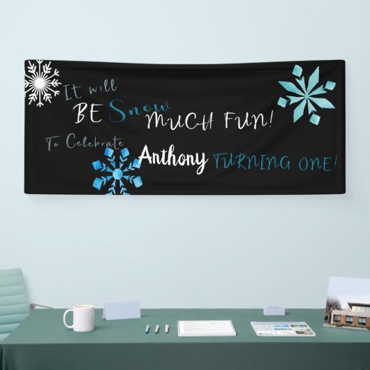 Het zal een sneeuwvloed zijn om er een te draaien! spandoek (Beurs)