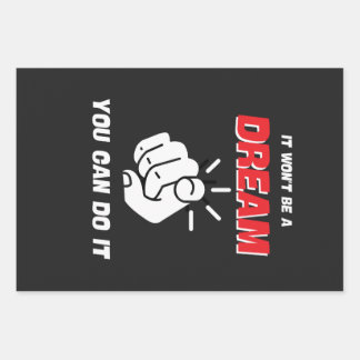 HET ZAL GEEN DROOM ZIJN, JE KUNT HET HET BESTE NIE INPAKPAPIER VEL