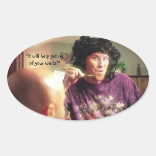 "Het zal je helpen om je hart te ruiken!" Ovale Sticker