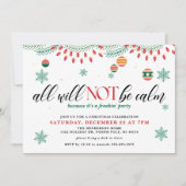 Het zal niet allemaal kalm zijn. kaart (Voorkant)