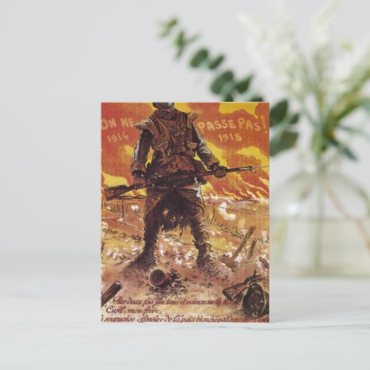 Het zal niet voorbij gaan! (1918)_Propaganda-poste Briefkaart (Staand voorkant)