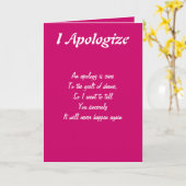 Het zal nooit meer gebeuren met excuses wenskaarte kaart (Gele Bloem)