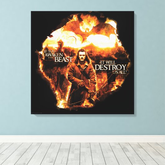 Het zal ons allemaal vernietigen! canvas afdruk (Insitu (Houten vloer))