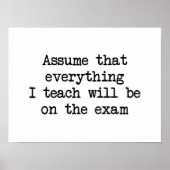 Het zal op het examen zijn poster (Voorkant)