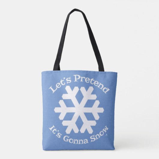 Het zal sneeuw-Cheeky Winter Fun Snowflake zijn Tote Bag (Achterkant)