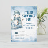 Het zal sneeuw veel plezier winter sneeuwvlokken v kaart (Staand voorkant)