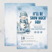 Het zal sneeuw veel plezier winter sneeuwvlokken v kaart (Voorkant / Achterkant)