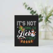 Het zal zichzelf geen sneeuwman maken. bedankkaart (Staand voorkant)