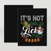 Het zal zichzelf geen sneeuwman maken. bedankkaart (Voorkant / Achterkant)