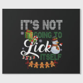 Het zal zichzelf geen sneeuwman maken. cadeaupapier (Vlak)