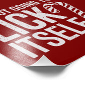 Het zal zichzelf niet aanstootgevend sarcastisch m foto afdruk (Hoek)