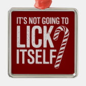 Het zal zichzelf niet aanstootgevend sarcastisch m metalen ornament (Voorkant)