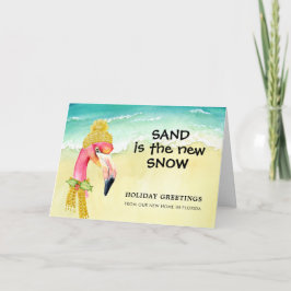 Het Zand van de Verandering van het adres is de Ni Feestdagen Kaart