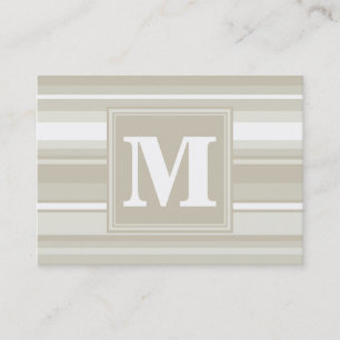 Het zandsteenstrepen van het monogram visitekaartje