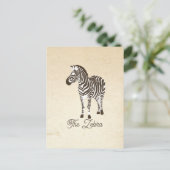 Het Zebra-kleurenblok Briefkaart (Staand voorkant)