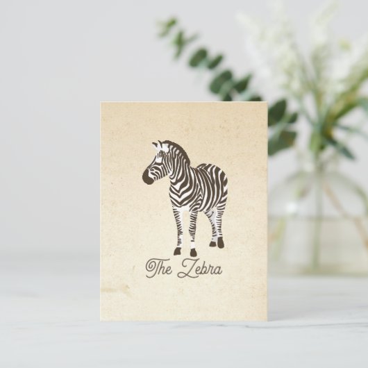 Het Zebra-kleurenblok Briefkaart (Staand voorkant)