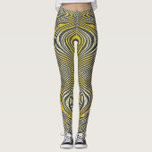 Het Zebra van de citroen Leggings (Voorkant)