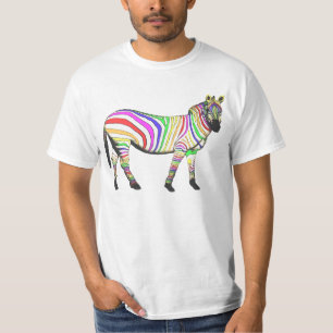 Het Zebra van de regenboog T-shirt