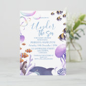 Het Zee Baby Boy Douche Oceaandieren Kaart (Staand voorkant)