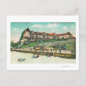 Het Zee Beach Hotel van het strand Briefkaart (Voorkant)