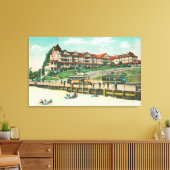 Het Zee Beach Hotel van het strand Canvas Afdruk (Insitu (Woonkamer))