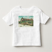 Het Zee Beach Hotel van het strand Kinder Shirts (Voorkant)