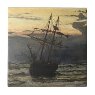 Het Zee-Beach na een Tijd van het Storm, Dagen Tegeltje