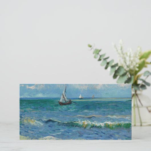 Het Zee bij Les Saintes Maries de la Mer | Van Gog Bedankkaart (Staand voorkant)