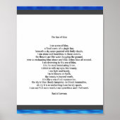 Het Zee Blauw een gedicht Poster (Voorkant)